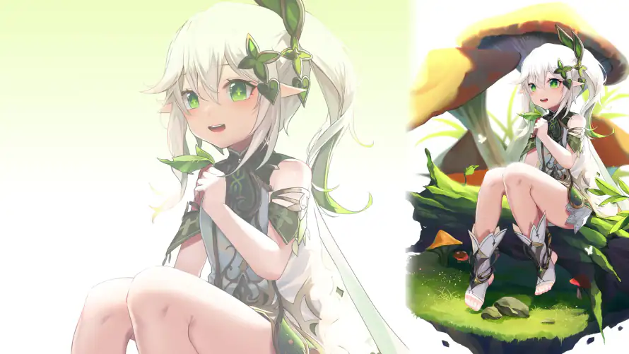4k原神壁纸-少女 - 蘑菇-纳西妲「哲风壁纸」