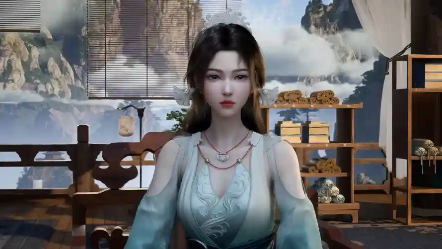 4k凡人壁纸-宋玉 - 古风美女-山水背景「哲风壁纸」