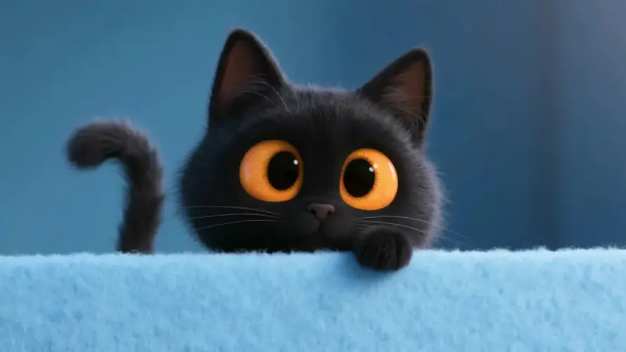 4k小猫壁纸 - 眨眼 - 萌猫 - 趴姿「哲风壁纸」