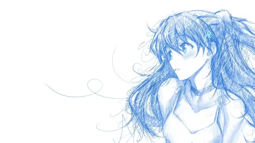 4k侧脸壁纸-长发 - eva-明日香「哲风壁纸」