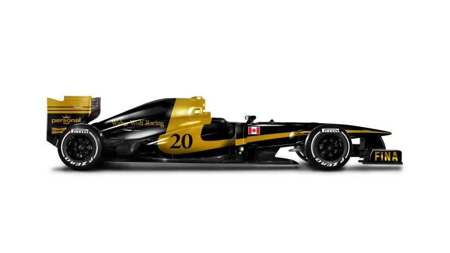 2kF1壁纸-F1赛车 - 金色赛车-黑色赛车「哲风壁纸」
