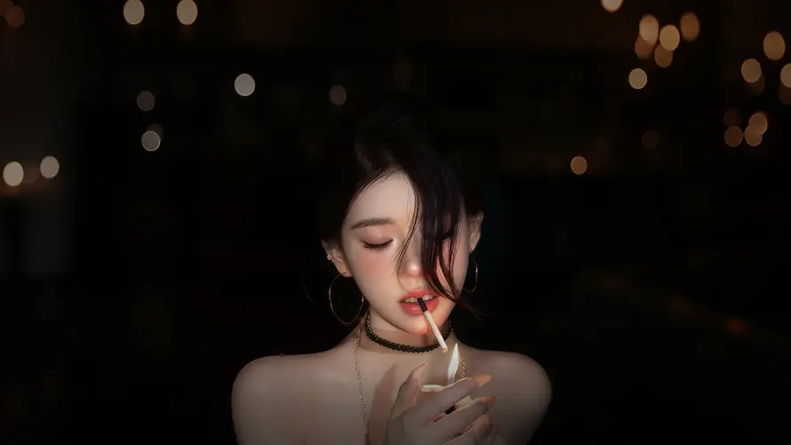 4k夜晚壁纸-烛光 - 打火机-暗黑氛围「哲风壁纸」