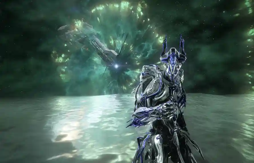 2k高斯壁纸-星空背景 - 星际战甲-水面反射「哲风壁纸」 2k高斯壁纸-星空背景 - 星际战甲-水面反射「哲风壁纸」