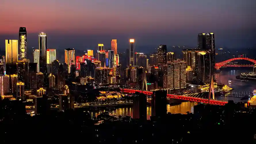 4k城市壁纸-夜景 - 桥梁-江景「哲风壁纸」