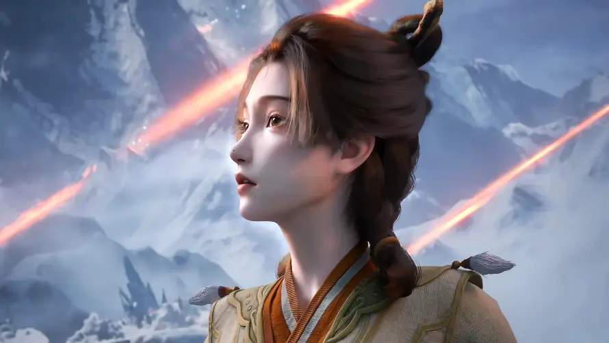 4k仙侠壁纸-古装 - 雪山-公孙杏「哲风壁纸」