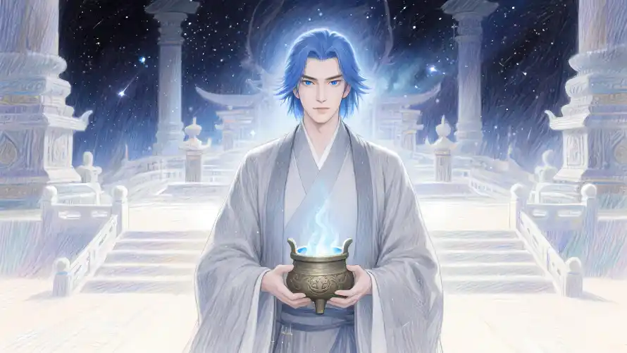 3k星空壁纸-灰袍 - 药炉-药老「哲风壁纸」