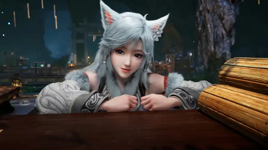 4k古风壁纸-猫耳 - 玄幻-银发「哲风壁纸」
