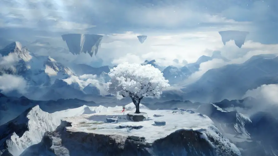 2k4K壁纸-云海 - 孤树-雪山「哲风壁纸」