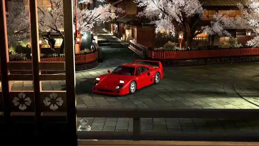 2k夜景壁纸-车 - 樱花-跑车「哲风壁纸」