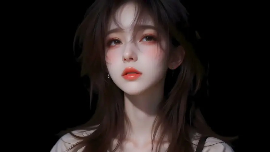 4k妆容壁纸-少女 - 暗黑-氛围「哲风壁纸」