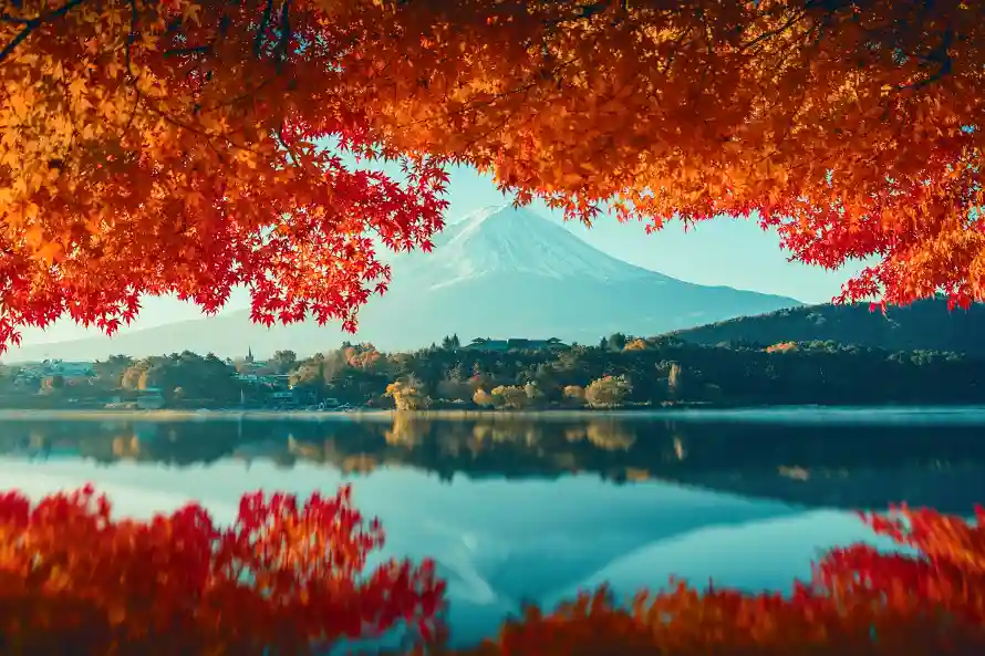 4k湖水壁纸 - 富士山 - 湖面倒影 - 秋天红枫「哲风壁纸」 4k湖水壁纸 - 富士山 - 湖面倒影 - 秋天红枫「哲风壁纸」