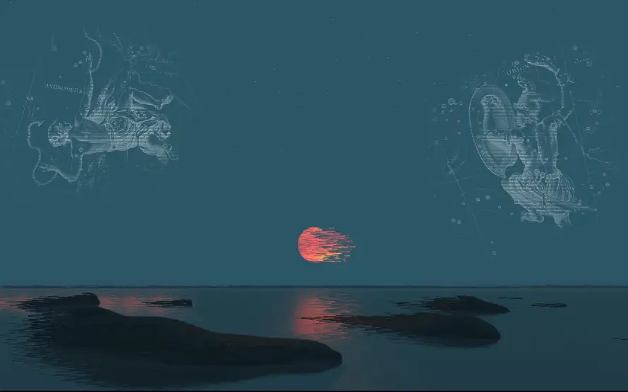 3k夕阳壁纸-星座 - 海平面-水面倒影「哲风壁纸」 3k夕阳壁纸-星座 - 海平面-水面倒影「哲风壁纸」