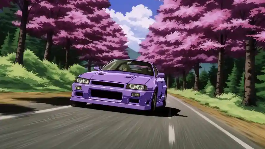 4k动漫壁纸-樱花 - 道路-r34「哲风壁纸」
