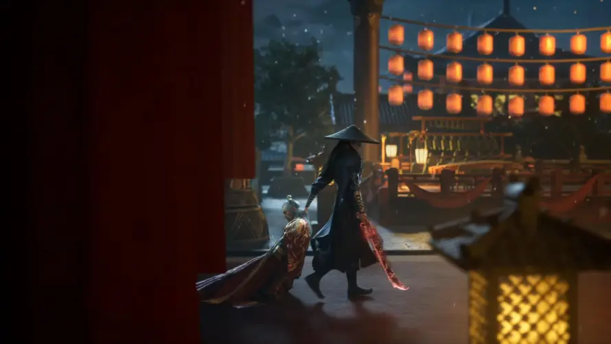 4k夜晚壁纸-斗笠 - 灯笼-韩立「哲风壁纸」