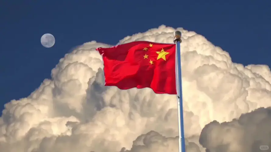 4k云朵壁纸 - 月亮 - 爱国 - 红旗「哲风壁纸」