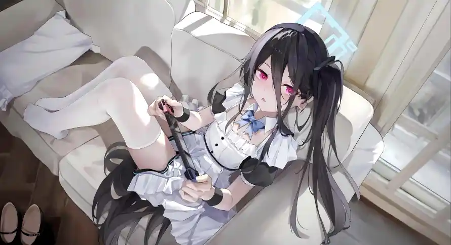 4k室内壁纸-宫子 - 少女-红瞳「哲风壁纸」