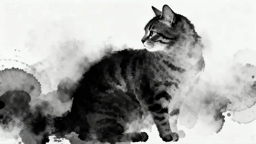 4k宠物壁纸-猫咪 - 猫眯-艺术「哲风壁纸」