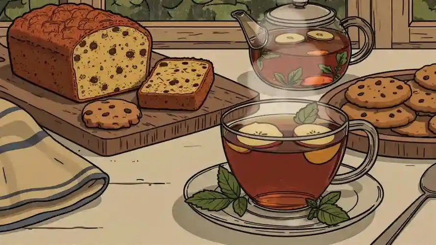 2k面包壁纸-茶 - 食物-饼干「哲风壁纸」