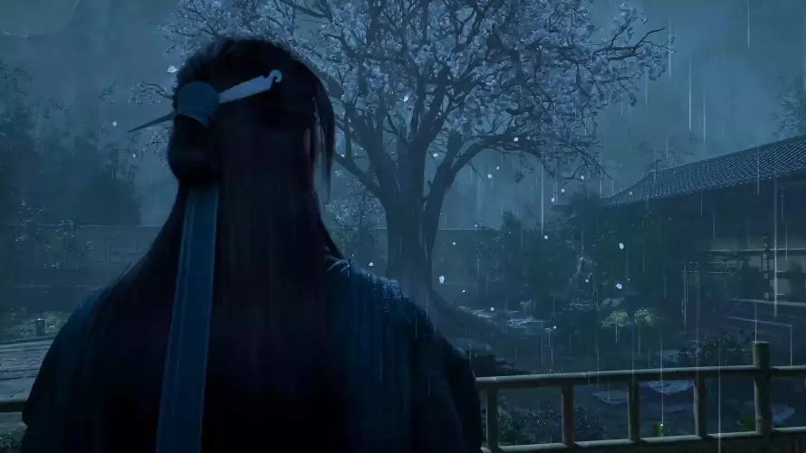 4k修仙壁纸 - 古风 - 背影 - 雨夜「哲风壁纸」