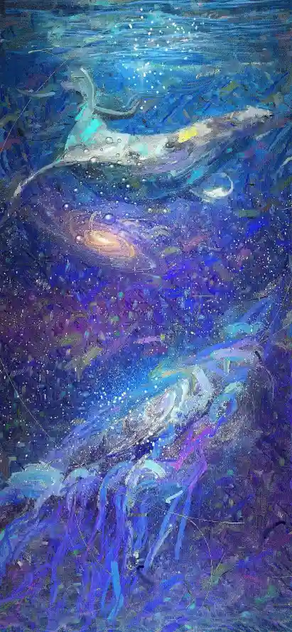 4k插画壁纸 - 梦幻 - 水母 - 海洋「哲风壁纸」