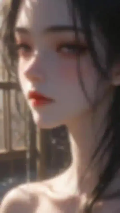 4k红唇壁纸 - 美女 - 黑发 - 二次元「哲风壁纸」