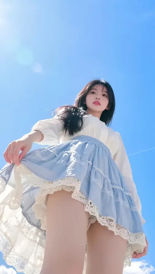 4k少女壁纸 - 手机 - 清新 - 蓝天「哲风壁纸」