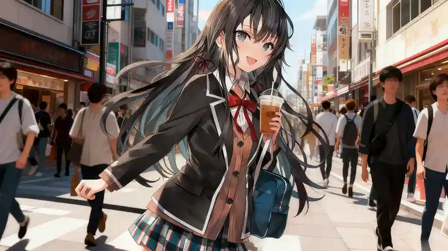 4k长发壁纸-jk - 饮料-jk制服「哲风壁纸」