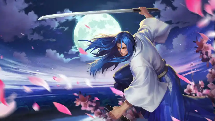 2k月夜壁纸-樱花 - 长剑-橘右京「哲风壁纸」