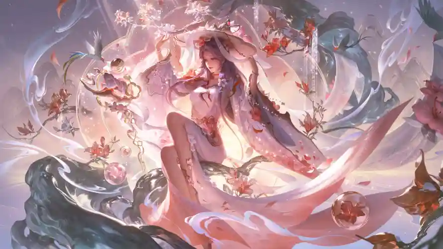 4k古风壁纸 - 红衣 - 花瓣 - 飘带「哲风壁纸」 4k古风壁纸 - 红衣 - 花瓣 - 飘带「哲风壁纸」