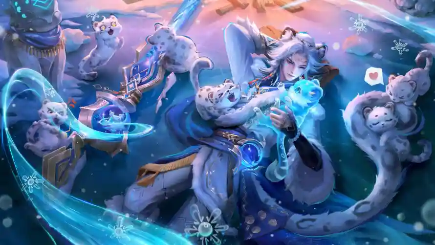 4k雪花壁纸-狼 - 冰元素-冰雪皮肤「哲风壁纸」