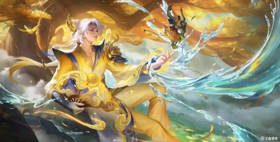 8k古风壁纸-诸葛亮 - 龙元素-游戏角色「哲风壁纸」