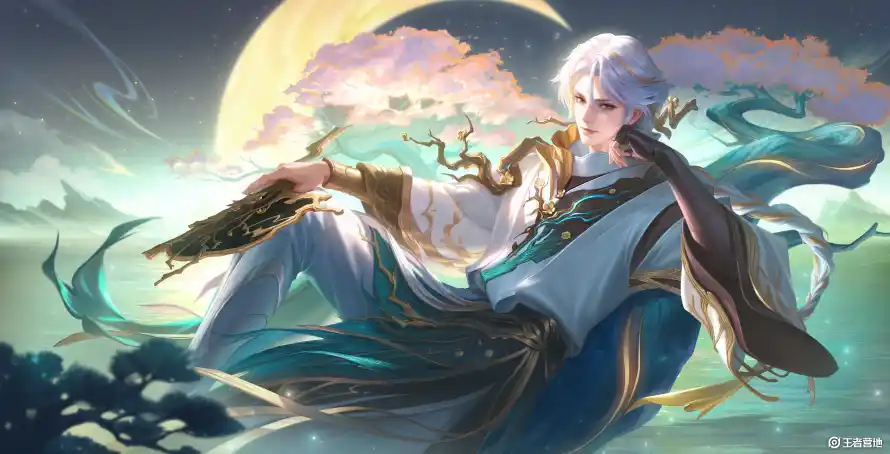 8k仙侠壁纸-古风 - 山水-月夜「哲风壁纸」