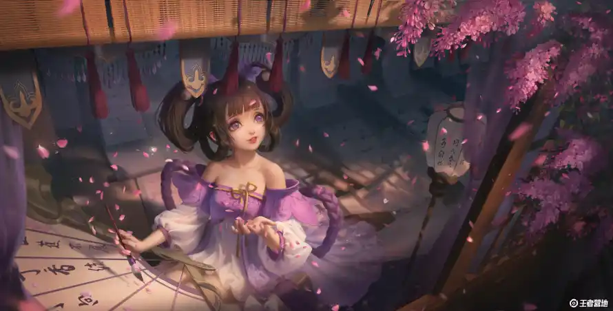 8k小乔壁纸-樱花 - 双马尾-古风场景「哲风壁纸」