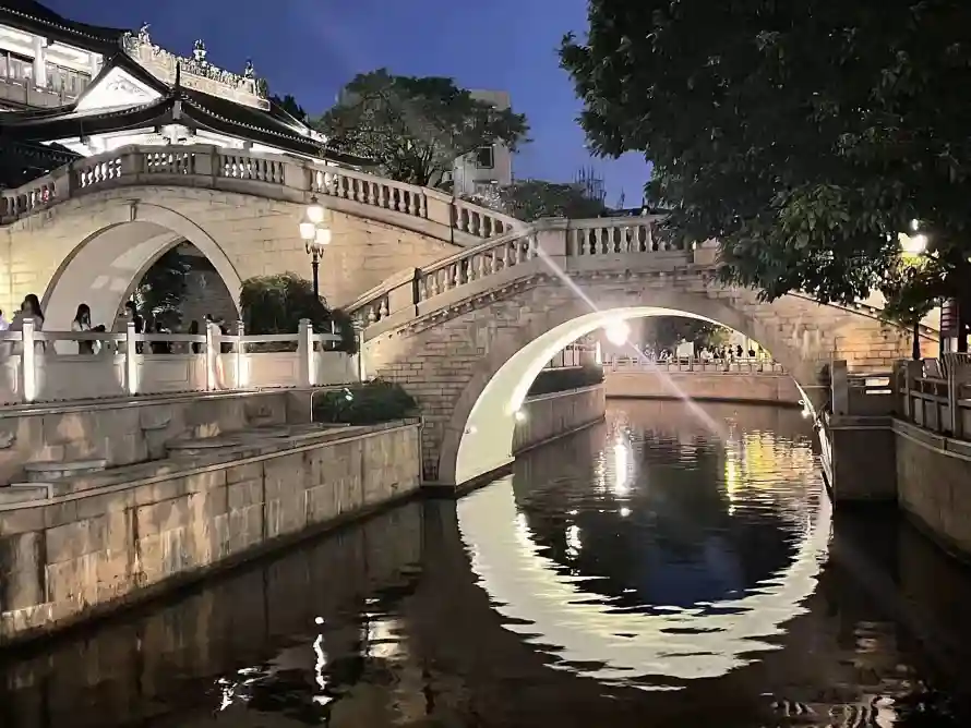 2k夜景壁纸-拱桥 - 树木-古建筑桥「哲风壁纸」
