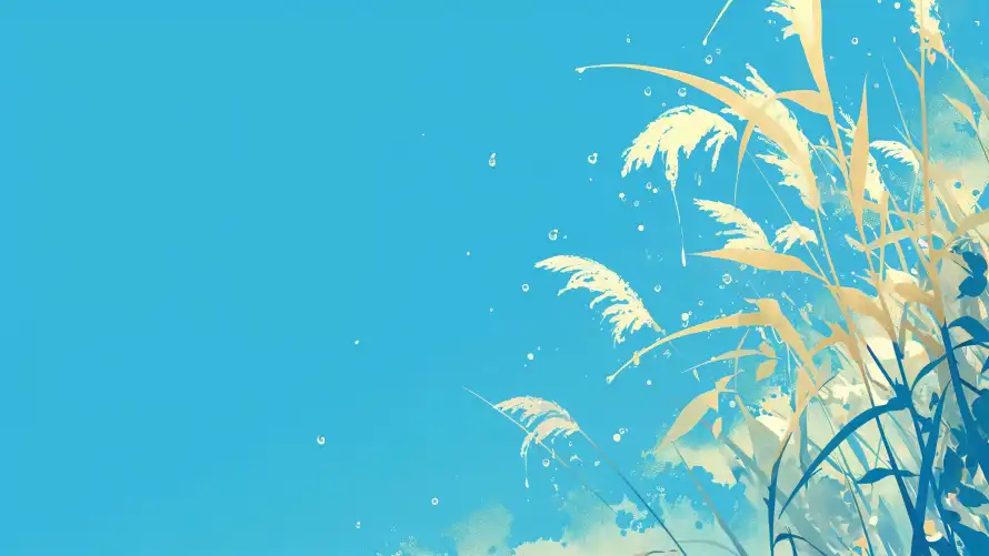 4k插画壁纸-草 - 植物-清新「哲风壁纸」