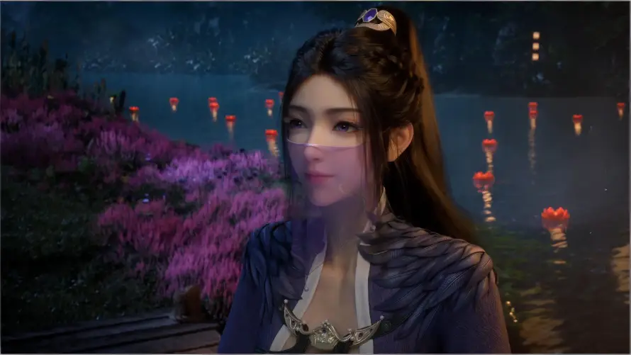 4k古装壁纸-古风 - 夜景-紫灵「哲风壁纸」