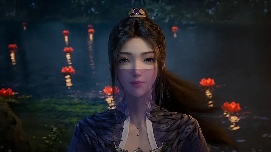 4k古装壁纸-古风 - 夜景-紫灵「哲风壁纸」