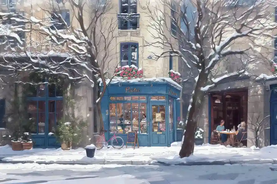 3k冬季壁纸-积雪 - 街道-雪景「哲风壁纸」