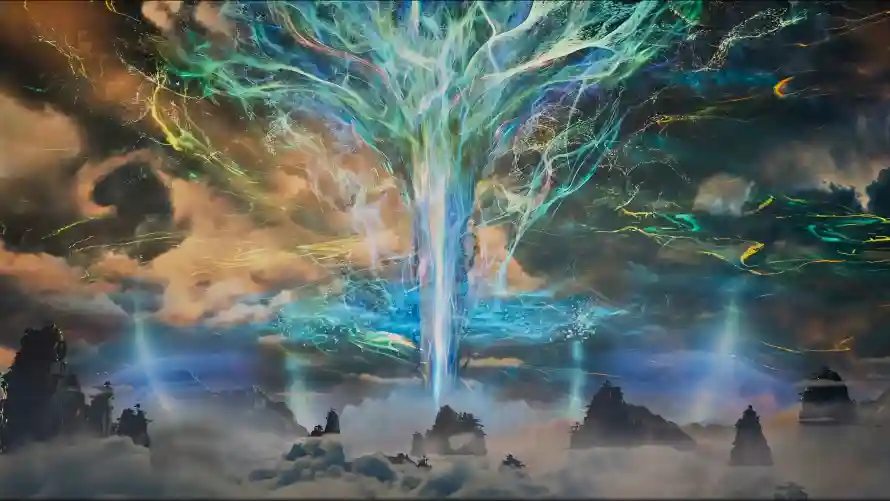 4k云雾壁纸-奇幻 - 山峦-灵树「哲风壁纸」