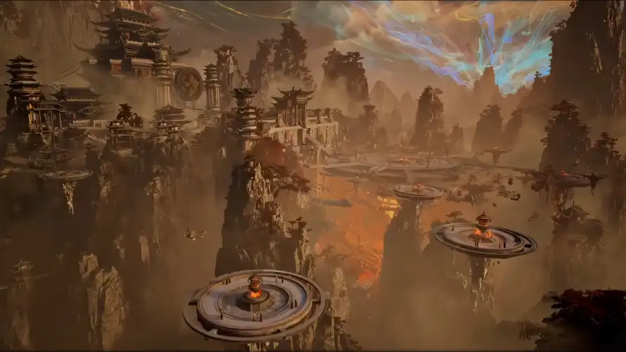 4k山峰壁纸-风景 - 修仙世界-古风建筑「哲风壁纸」