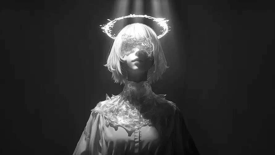 4k光环壁纸-天使 - 暗黑-服饰「哲风壁纸」