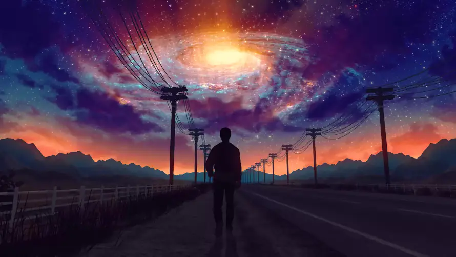 4k星云壁纸-星空 - 街道-道路「哲风壁纸」