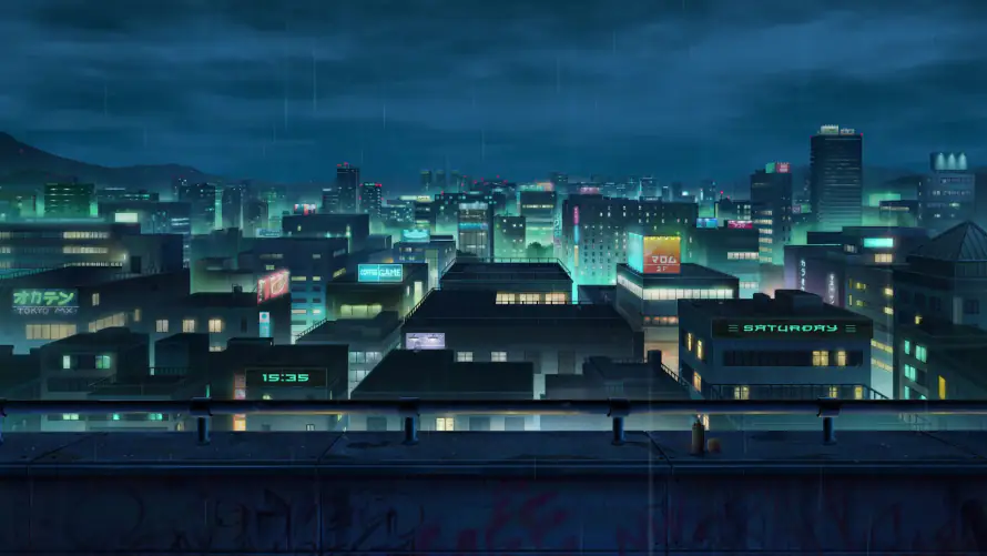 4k下雨壁纸-城市 - 夜晚-夜景「哲风壁纸」