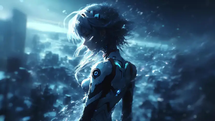 4k城市壁纸-科幻 - 背影-eva「哲风壁纸」