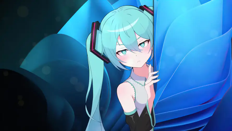 4k蓝发壁纸 - 二次元 - 初音未来 - 动漫角色「哲风壁纸」