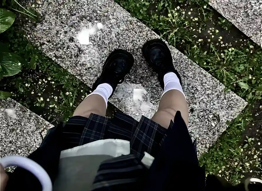 2k白袜壁纸-jk - 美女-草地「哲风壁纸」