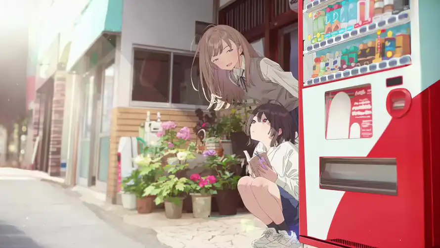 4k动漫壁纸-女孩 - 建筑-花草「哲风壁纸」