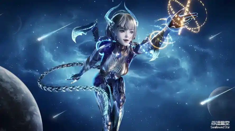 2k动漫壁纸-星空 - 流星-科幻「哲风壁纸」