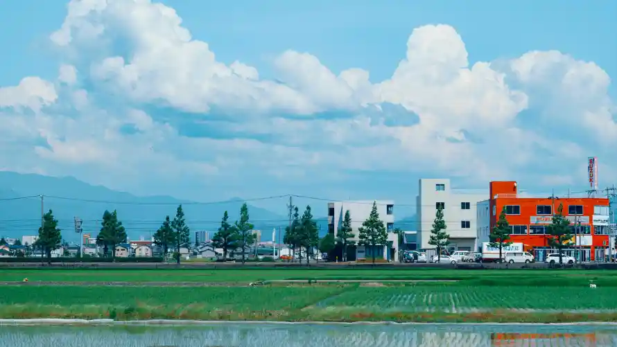 2k乡村壁纸-房屋 - 田野-白云「哲风壁纸」