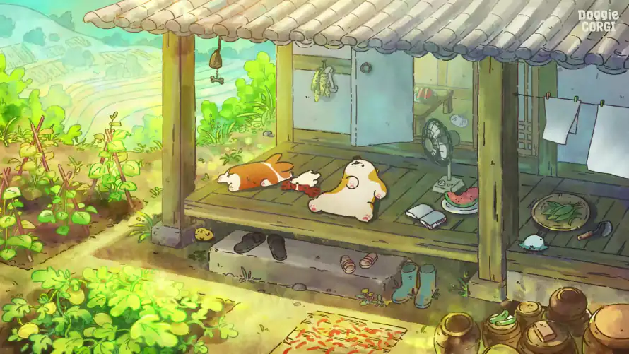 4k动漫壁纸-卡通 - 小屋-庭院「哲风壁纸」